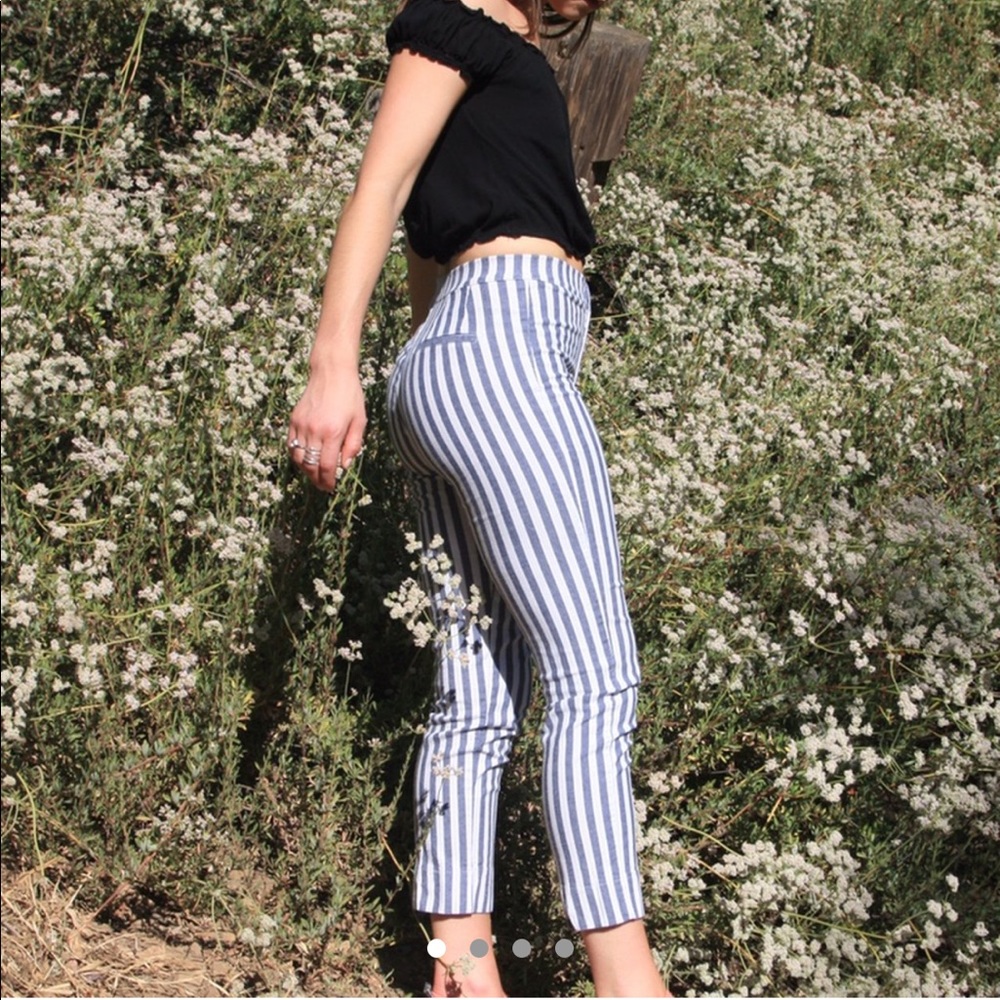 Brandy Melville high waisted striped pants